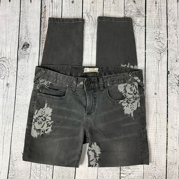 FREE PEOPLE Floral Skinny Jeans - Picture 1 of 3